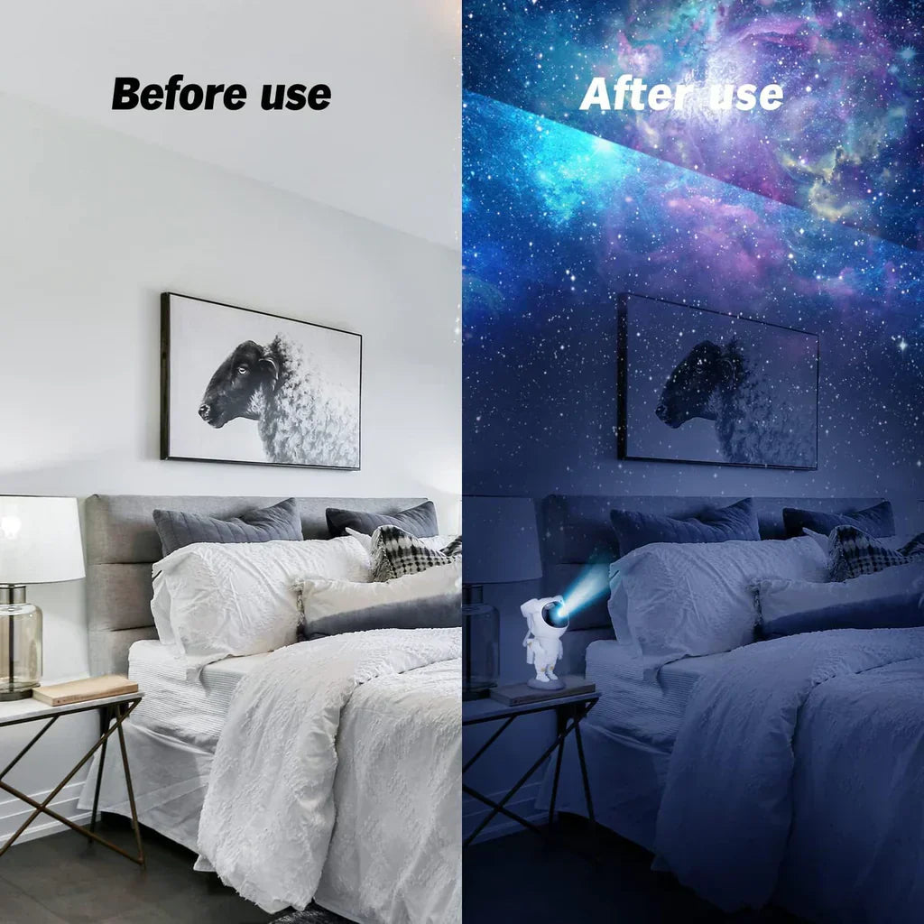 Star Projector Night Light with Timer, Remote Control and 360°Adjustable Design