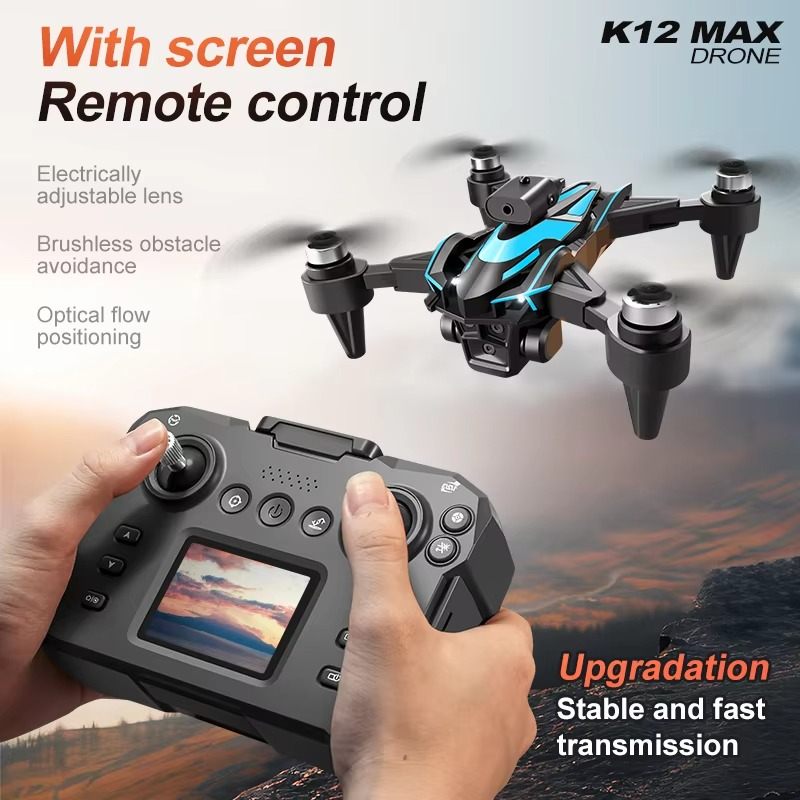 K12 Max 4K HD Brushless Drone with Screen Control