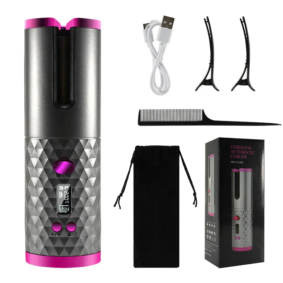 Cordless Auto Rotating Ceramic Hair Curler